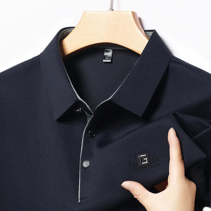 Men's Business Polo Shirt - Badge Detail