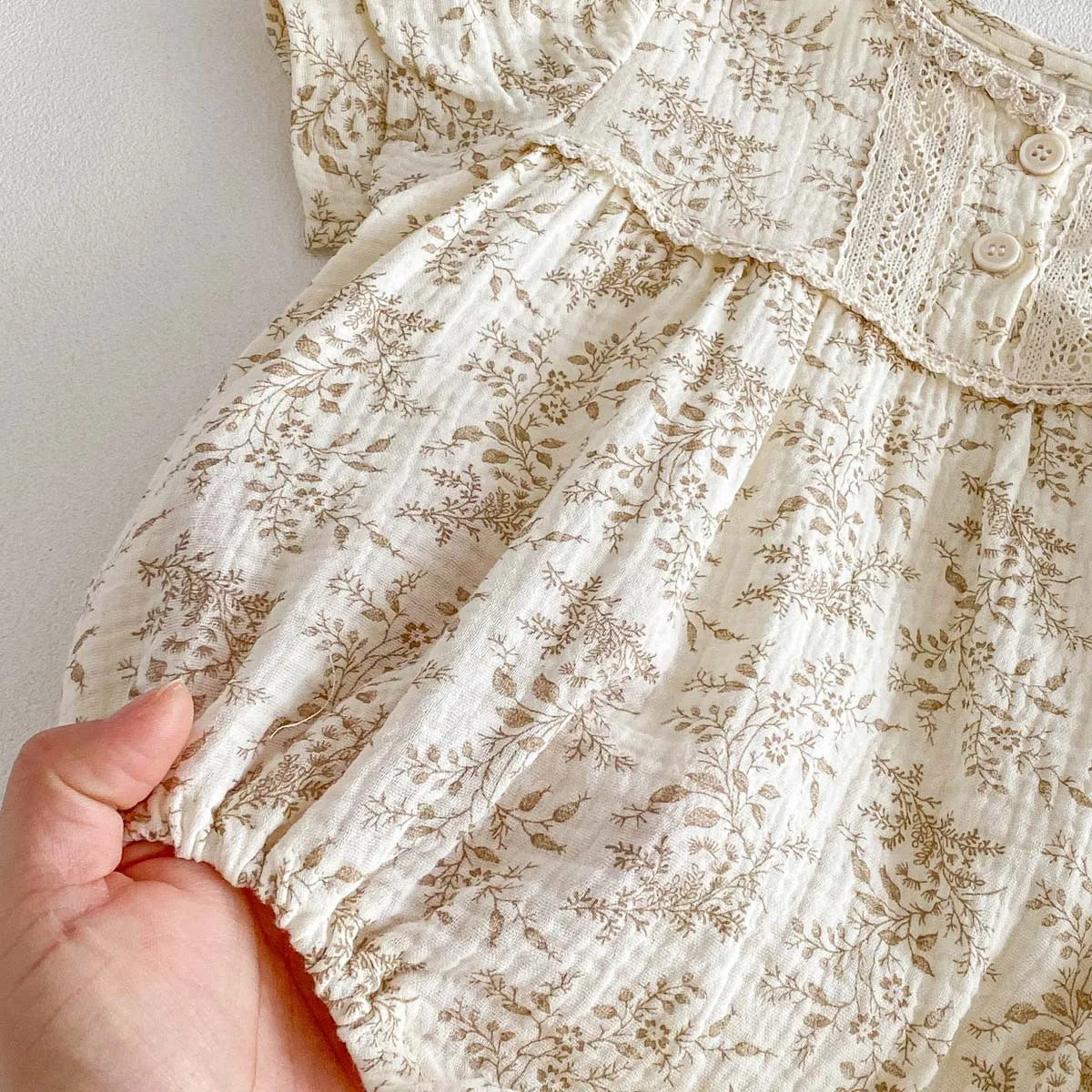 Baby Girl Floral Romper & Bow Set