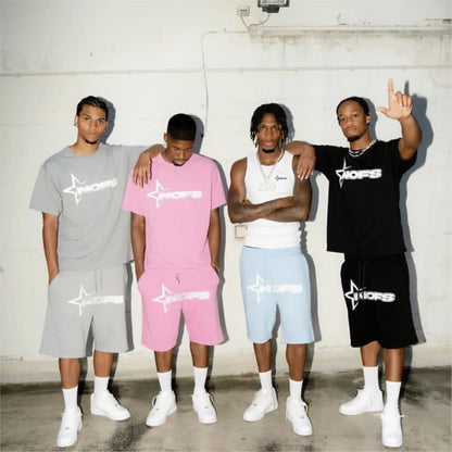 Unisex Y2K T-Shirt & Shorts Set - K-Pop Streetwear