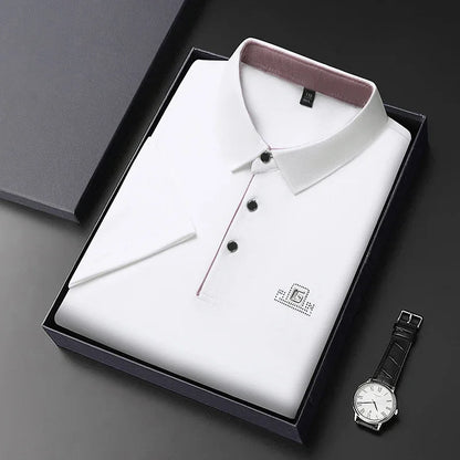Men's Business Polo Shirt - Badge Detail