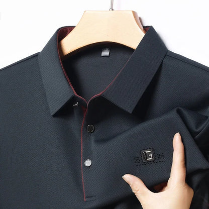 Men's Business Polo Shirt - Badge Detail