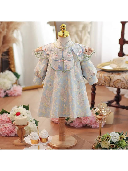 Baby Girl  Tang Suit Clothes Girl Chinese Style Traditional  Birthday Princess Dress  summer