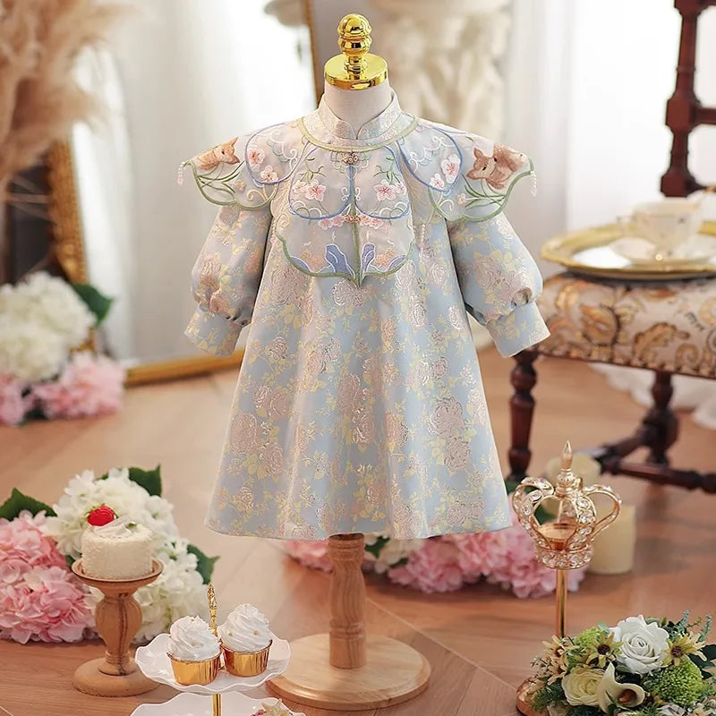 Baby Girl  Tang Suit Clothes Girl Chinese Style Traditional  Birthday Princess Dress  summer