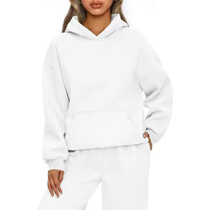 2026 autumn winter Solid Color women sweatshirt Fashion Clothing Casual sport Hoodies sweatshirt long sleeve tops Women Hoodies