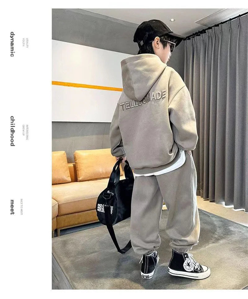 Boys' Hooded Tracksuit Set