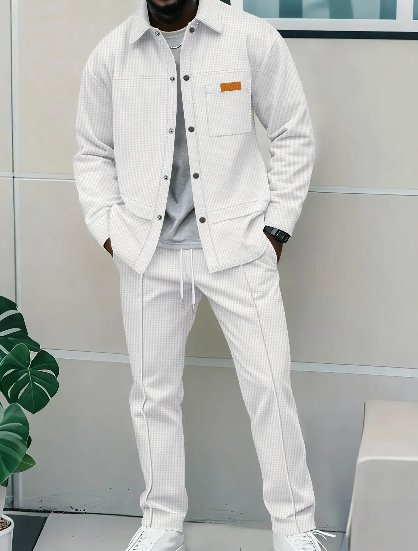 Men's Flight Jacket Two-Piece Set - Luxury Winter