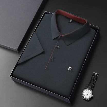 Men's Business Polo Shirt - Badge Detail