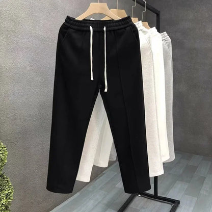 Men's Wide Leg Summer Trousers - Korean Style Casual