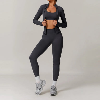 Seamless Yoga Set 2/3PCS Gym Clothes Women Sportswear Yoga Suits Fitness Set Women's Tracksuits Sports Bra High Waist Leggings