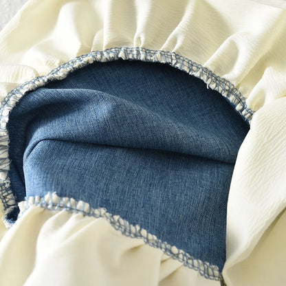 Blue Summer New Casual Girls' Clothes Round Neck Sleeveless Bow Lace Vest Princess Dress for Girls Aged 3-7 Korean Version