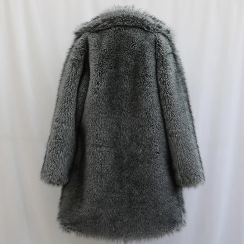 Men's Mink Fur Long Coat - Luxury Winter Trench