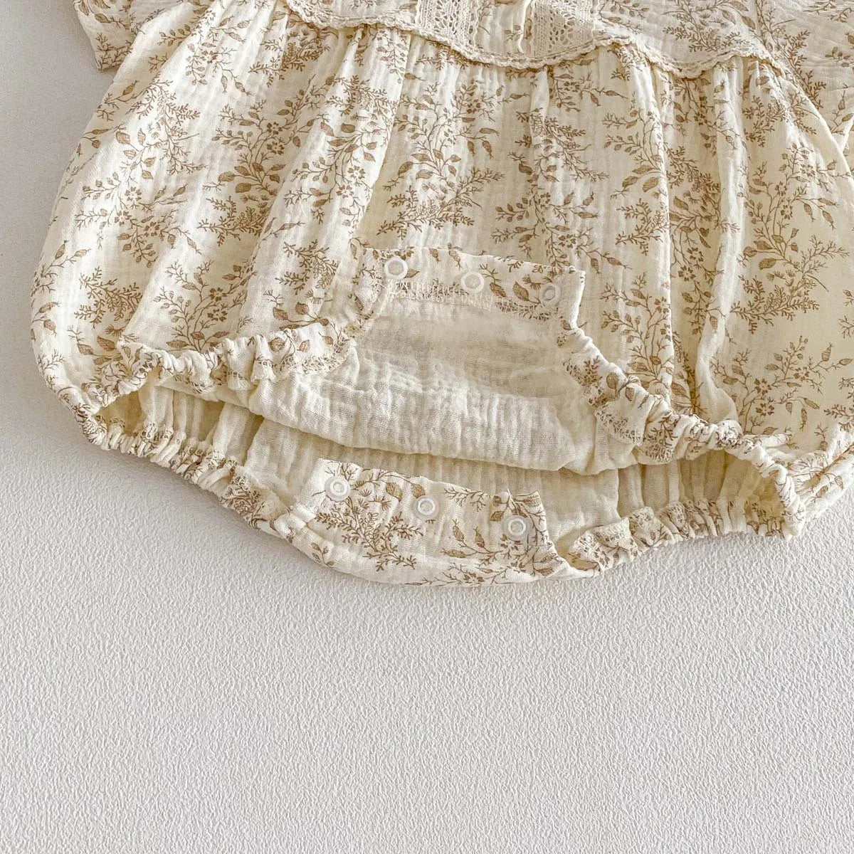 Baby Girl Floral Romper & Bow Set