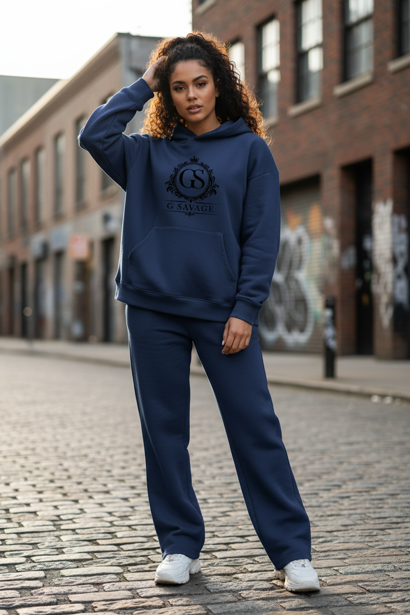 Women's G SAVAGE Relaxed Tracksuit - Navy