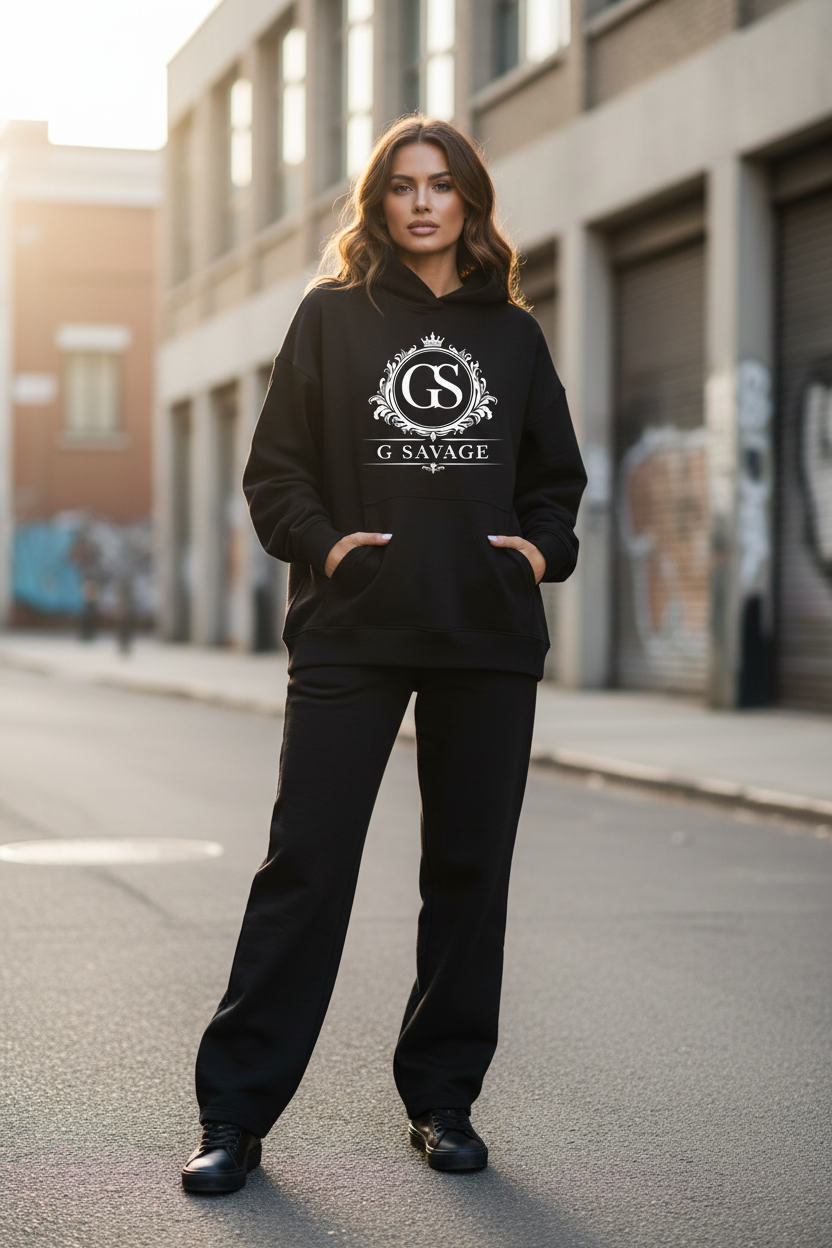 Women's G SAVAGE Relaxed Tracksuit - Black