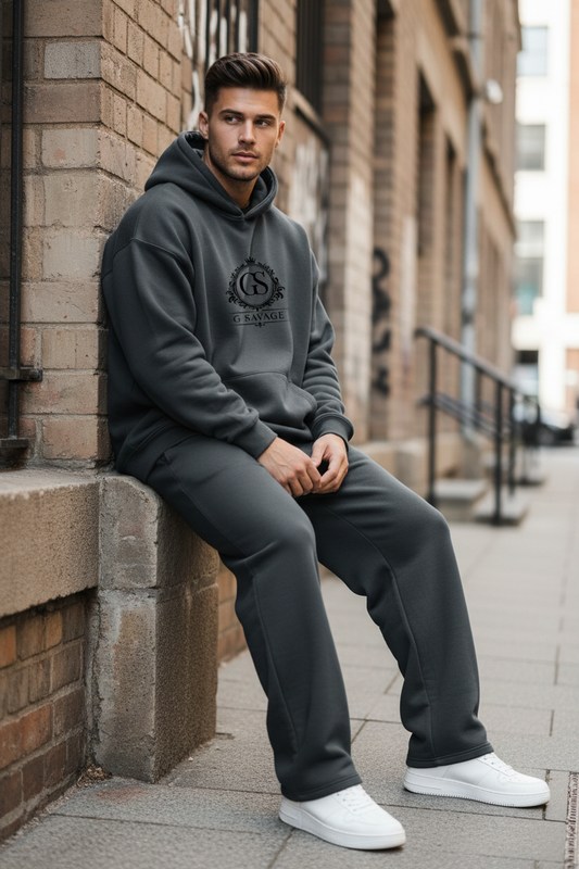 Men's G SAVAGE Relaxed Tracksuit - Charcoal