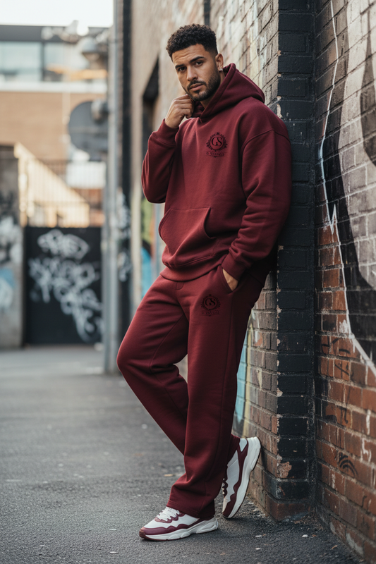 Men's G SAVAGE Relaxed Tracksuit - Maroon