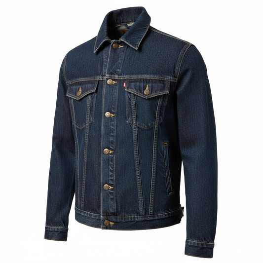 Men's classic denim jacket product photo
