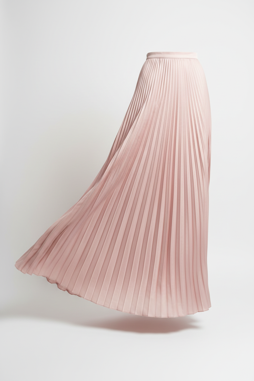 Elegant pleated maxi skirt