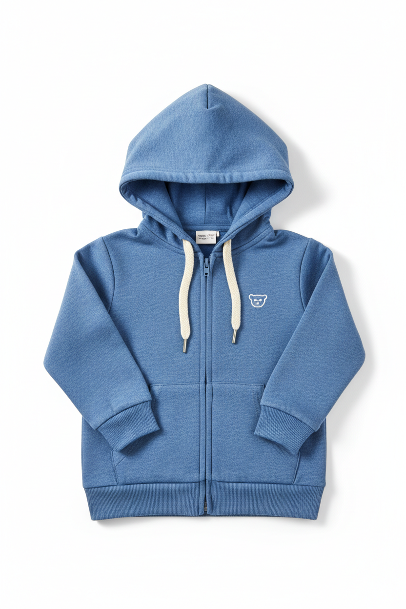 Kids cozy zip-up hoodie