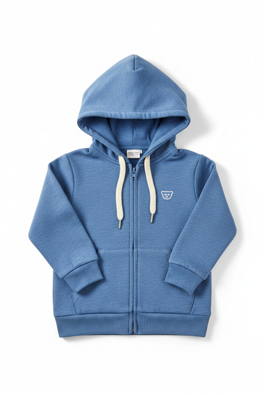 Kids cozy zip-up hoodie