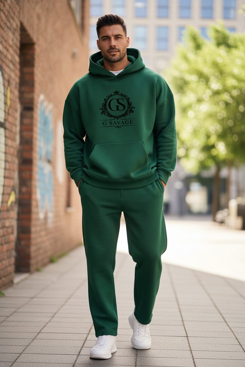 Men's G SAVAGE Relaxed Tracksuit - Forest Green