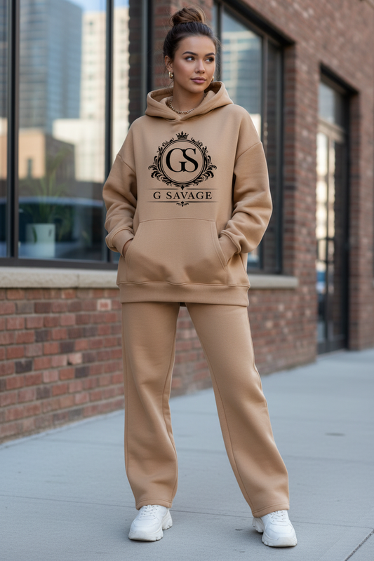 Women's G SAVAGE Relaxed Tracksuit - Beige