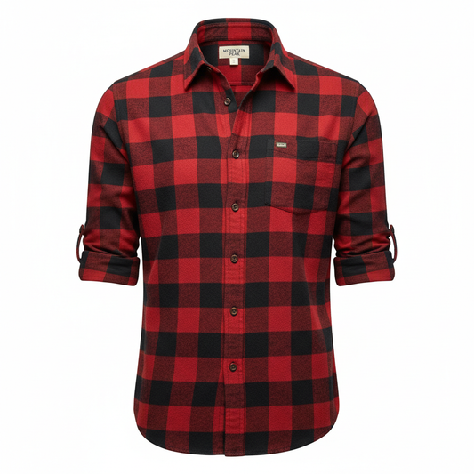 Men's flannel plaid shirt product photo